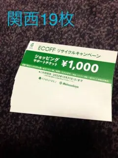 大丸エコフ ショッピングサポートチケット19枚