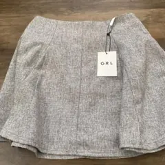 セール！GRL 新品タグ付！フレアスカートグレー系