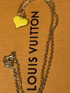 【正規品】Louis Vuitton ハート チャーム ネックレス イエロー