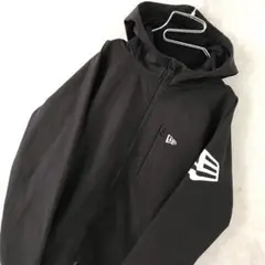 NEW ERA ニューＬエラ シェルジャケット テック ブラック×ホワイト Ｌ