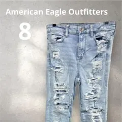 American Eagle Outfitters 【8】ダメージデニム 古着