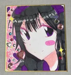 オリジナル イラスト 手描き ミニ色紙
