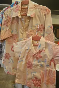 Mango 花柄アロハシャツ メンズ・子供用セット