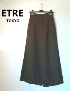ETRE tokyoエトレトウキョウ麻混ワイドパンツ モスグリーン S
