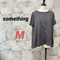 something サムシング　グレー 半袖Tシャツ 綿100%