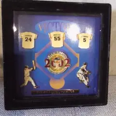 2002年　 巨人軍セ・リーグ優勝記念グッズ　 ピンバッジ　フレーム付き　野球