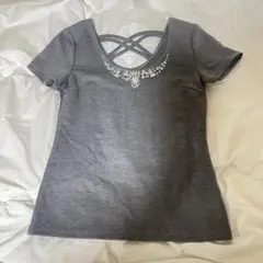 ビジュー付きトップス M