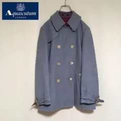 【Aquascutum】アクアスキュータム ウール×シルク トレンチコート 7F