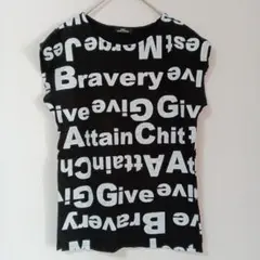 アベイル ノースリーブTシャツ カットソー ロゴ入り ブラック サイズM