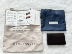 【未使用】MOTHER HOUSE 本革 名刺入れ 保証書とトートバッグ付き 未使用】MOTHER HOUSE 本革 名刺入れ 保証書とトートバッグ付き