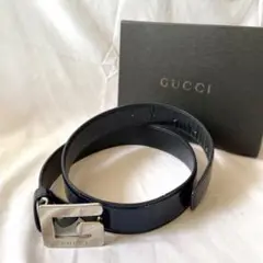 ★大人気 GUCCI グッチ ベルト ネイビー 紺