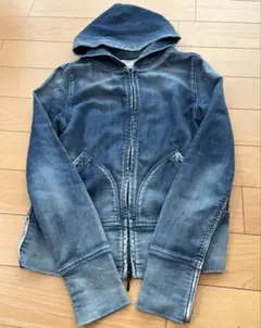 ヤヌークYANUK 長袖パーカー　やわらかデニムジャケット