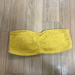 イエロー レース ベアトップ Mサイズ