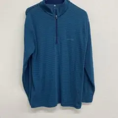 mont-bell モンベル　長袖トップス　ボーダー　緑　L タ32