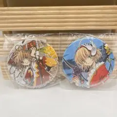 CLAMPツバサ　オンラインくじ　缶バッジ　サクラ　2点セット