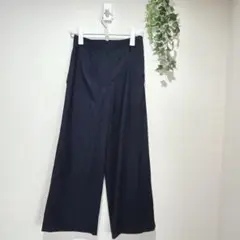 【センスオブプレイス】紺色のガウチョパンツ ワイドレッグ　36サイズ