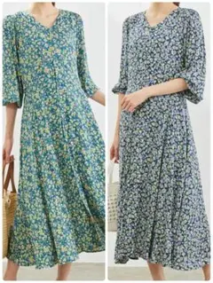 ２着セット ROPÉ PICNIC フラワープリントワンピース