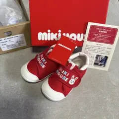ミキハウス　ファーストシューズ　赤　刺繍　12.5 新品未使用