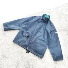 B1536【PLAIN】ナイロンジャケット/ダークブルー/カッパ/雨具/M/防水
