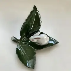 ヘレンド　Herend うさぎ　置き物　ファンシースタンド　カード立て②