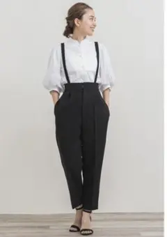 【新品】yoriサスペンダー付ハイウエストスティックパンツ