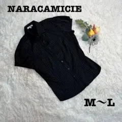 【NARACAMICIE】❤️レディーストップスシャツ/黒/サイズIV(L)