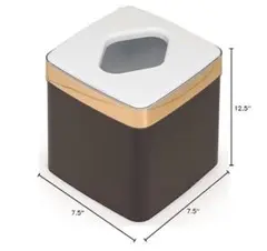 モダン ティッシュボックス ダークブラウン