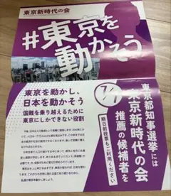 石丸伸二 街頭演説 パンフレット チラシ セット 都知事選