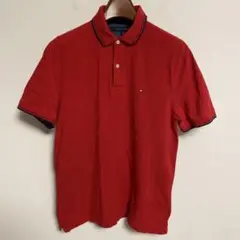 Tommy Hilfiger トミーヒルフィガー 赤 ポロシャツ L