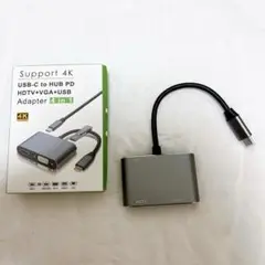 ⭐️TypeC to 4K HDMI+1080P VGA デュアルディスプレイハブ