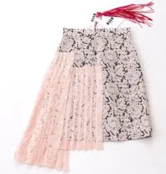 【Last1】MSGM(エムエスジーエム)アシンメトリーレーススカート