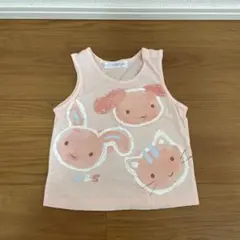 ファミリア FAMILIA 動物柄 タンクトップ ピンク 70cm