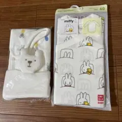 UNIQLO BABY ミッフィー柄 シャツ肌着 60cm スタイ　くまハンカチ