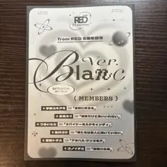 新品未読　from red 5周年　リーフレット　Blanc