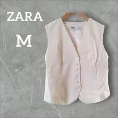 ✨１点限り✨ ZARA アイボリー ノースリーブベスト トップス【M】