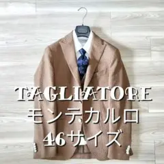 TAGLIATORE 46 極美品 モンテカルロ　ジャケットチェック　キャメル