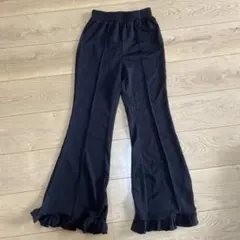 ブラック フレアパンツ XS