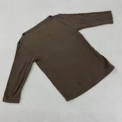 無印良品 Tシャツ カットソー 7分袖 コットン ポリウレタン ブラウン 茶