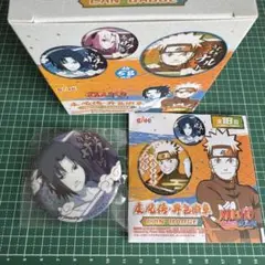 海外限定 サスケ ナルト 缶バッジ eaki 疾風伝 異色紋章