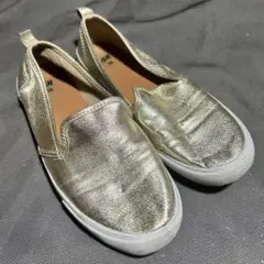 glitter ゴールド スリッポン