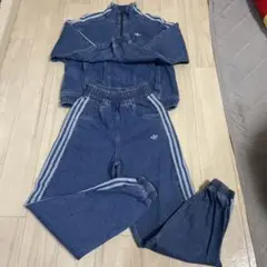 adidasデニムセットアップ