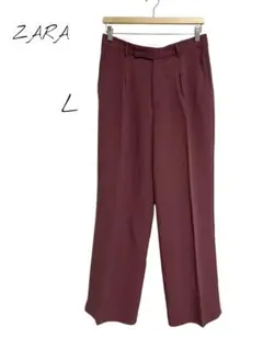 ZARA ワイドパンツ ボトムス　小豆色　L