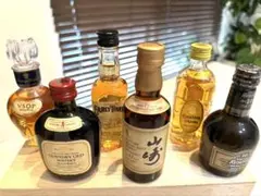 6本 サントリーシングルモルトウイスキー 山崎12年 ミニチュア瓶 50ml