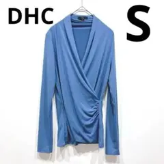 【極美品】DHC サイズS トップス　カシュクール　ブルー系　可愛い