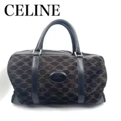 希少✨オールド CELINE セリーヌ マカダム ブラック ミニボストンバッグ