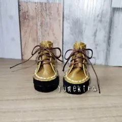 厚底ブーツ キャメル No.586 靴 イーマリーちゃん　リカちゃん　ブライス