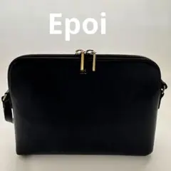 Epoi エポイネイビー レザー ショルダーバッグ
