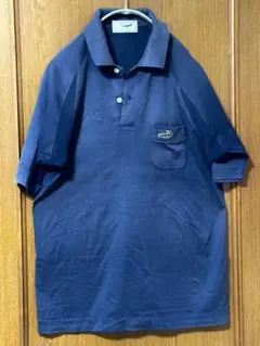 90's ビンテージ Crocodile ネイビー カラーポロシャツ Lサイズ