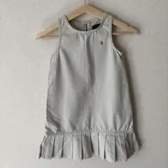 ベージュ プリーツ付きジャンバースカート 5 ラルフローレン