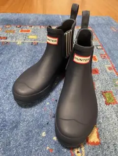 HUNTER ハンター ネイビー サイドゴアブーツ レインブーツ 長靴 25cm